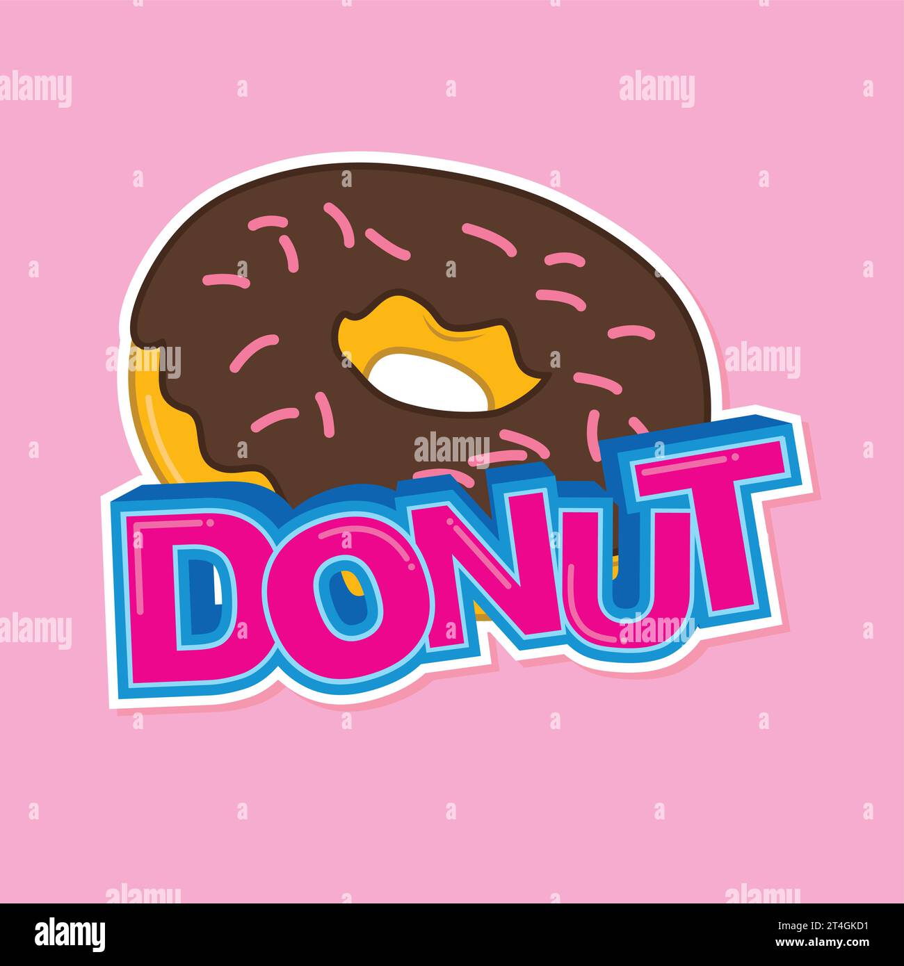 Donut logo design Royalty Free Vector Image Stock Vector Image & Art ...