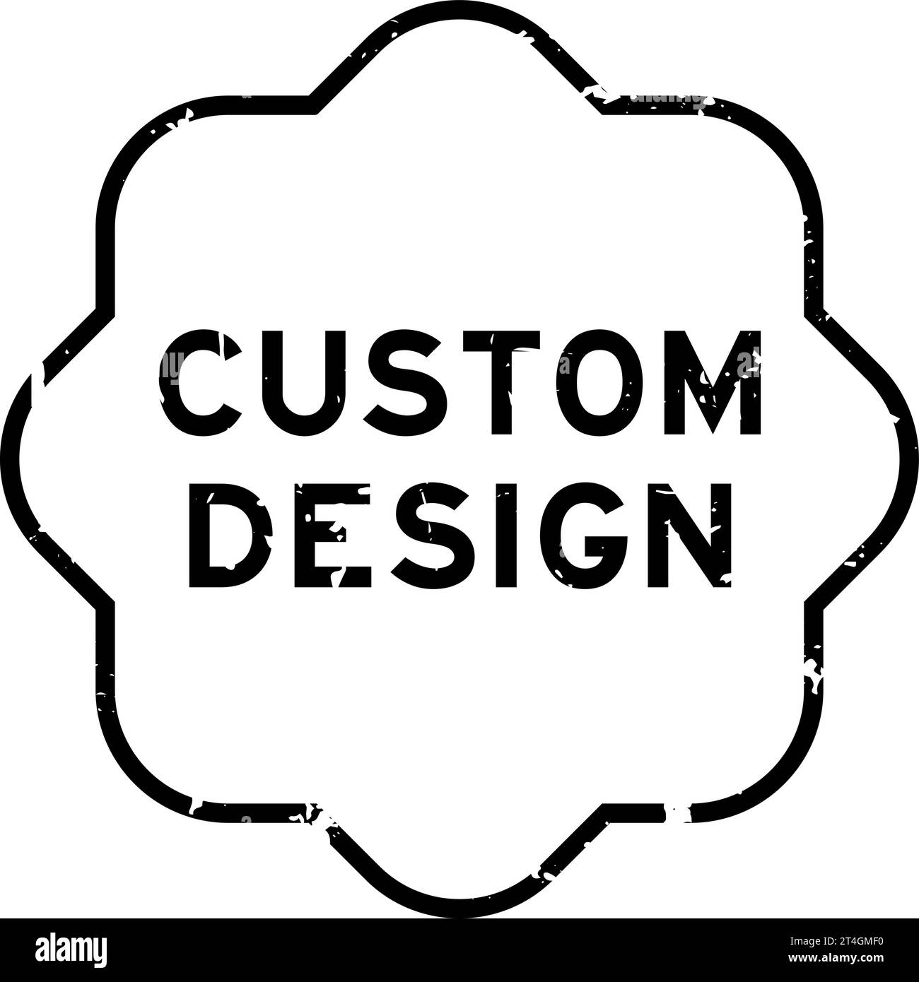 Grunge black custom design word rubber seal stamp on white background ...