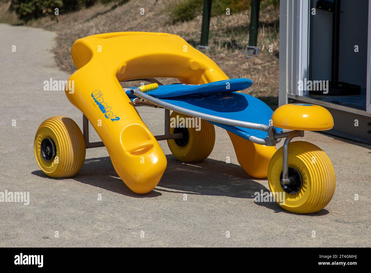 Bordeaux , France - 10 19 2023 : tiralo 2 yellow amphibious chair for ...