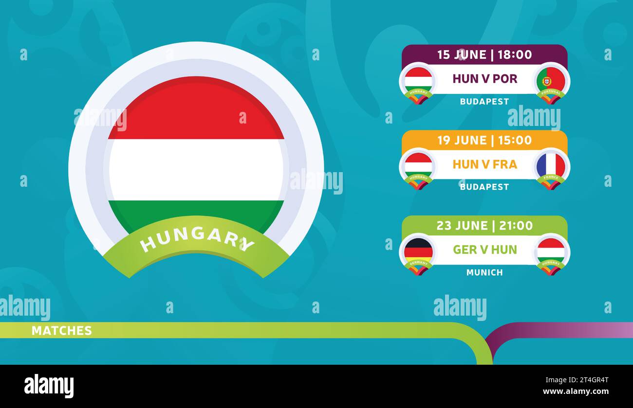 Hungary national team schedule matches Royalty Free Vector Stock Vector ...