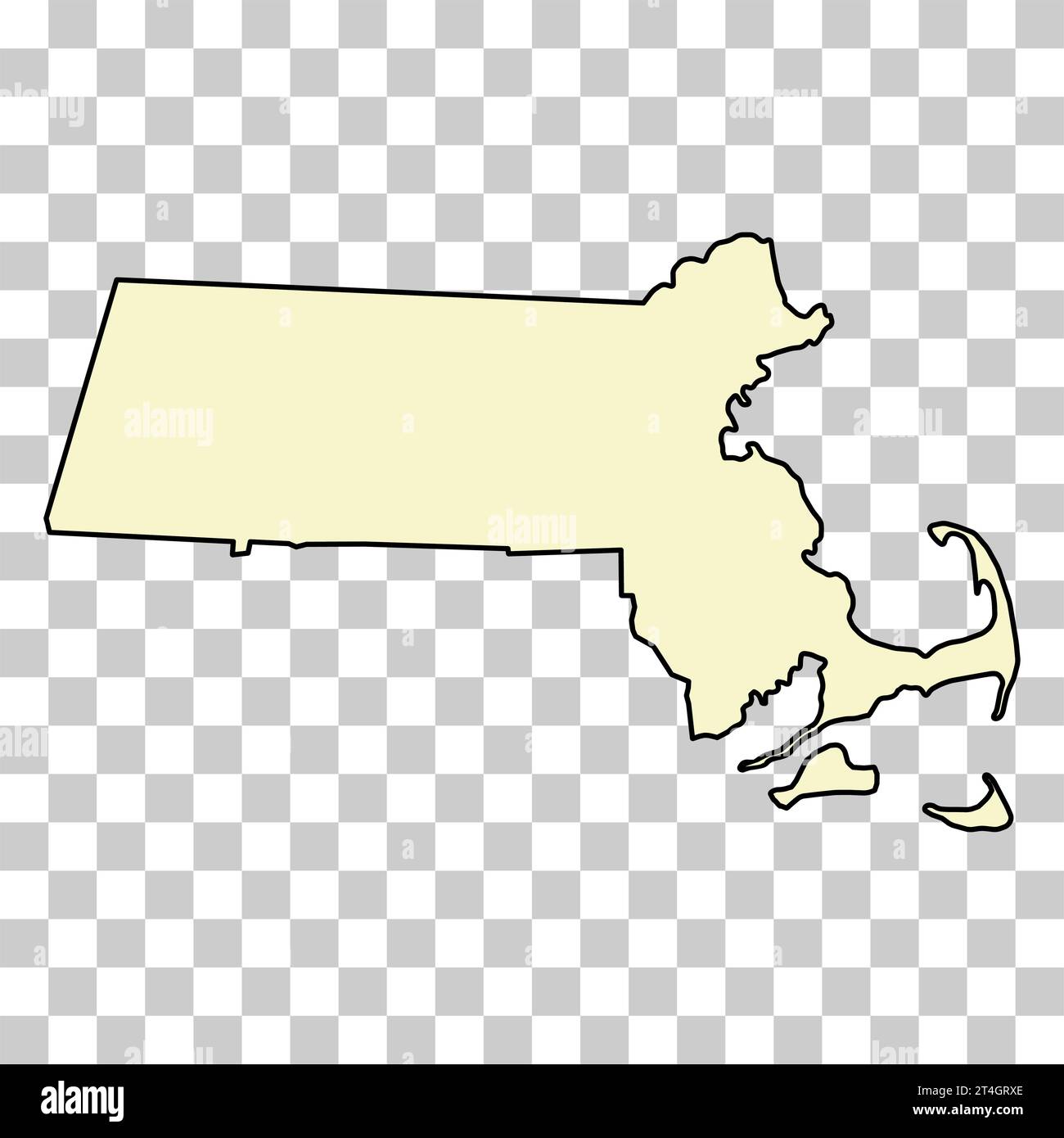 Massachusetts map shape, united states of america. Flat concept icon ...