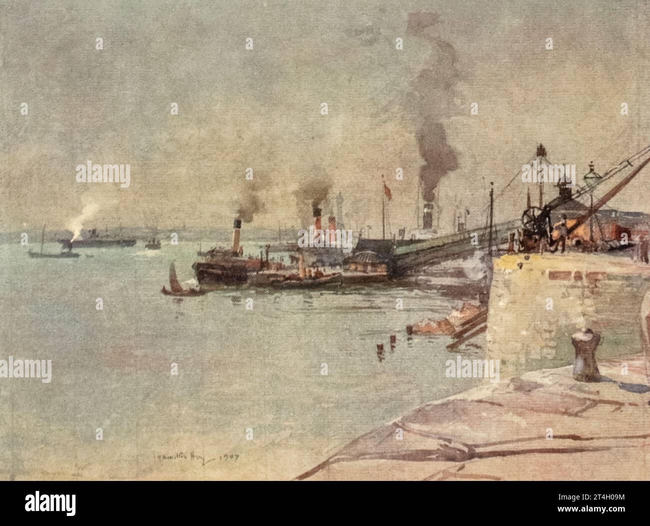 the landing-stage, south end Painted by J. Hamilton Hay from the book ...