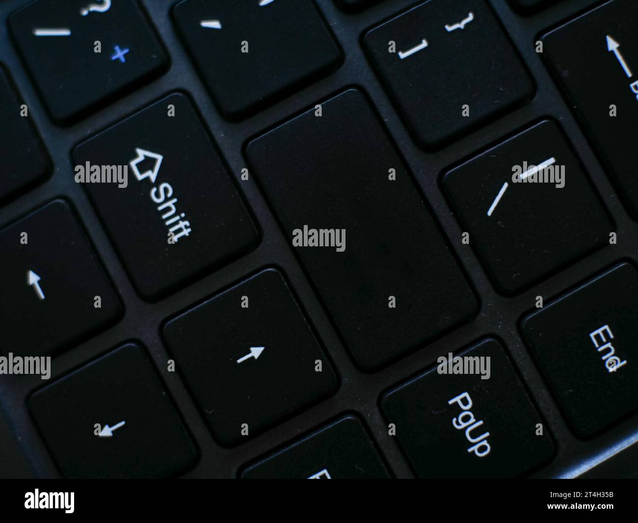empty enter button of black keyboard Stock Photo