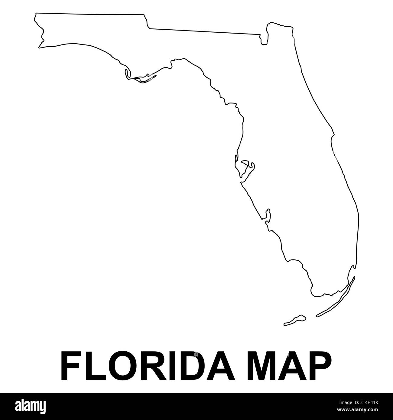 Florida map shape, united states of america. Flat concept icon symbol