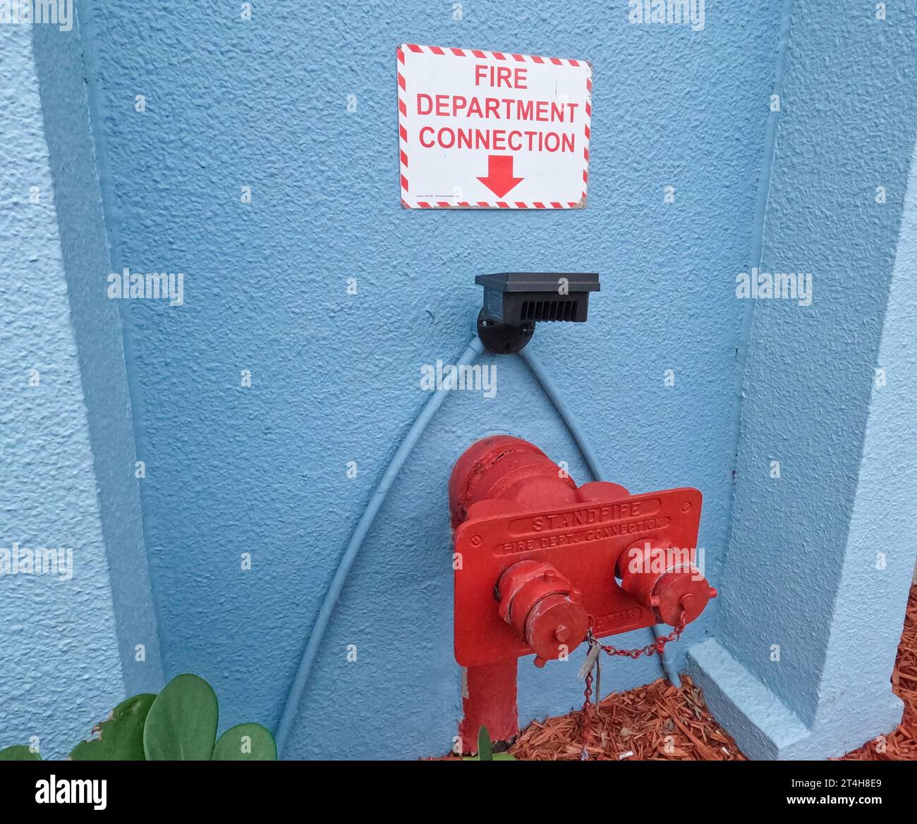 Automatic Sprinkler Fire Department Connection Stock Photo Alamy