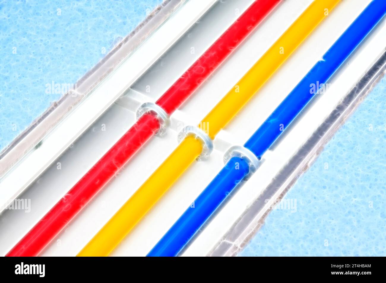 Color gas pipeline, computer generated images, closeup of photo Stock