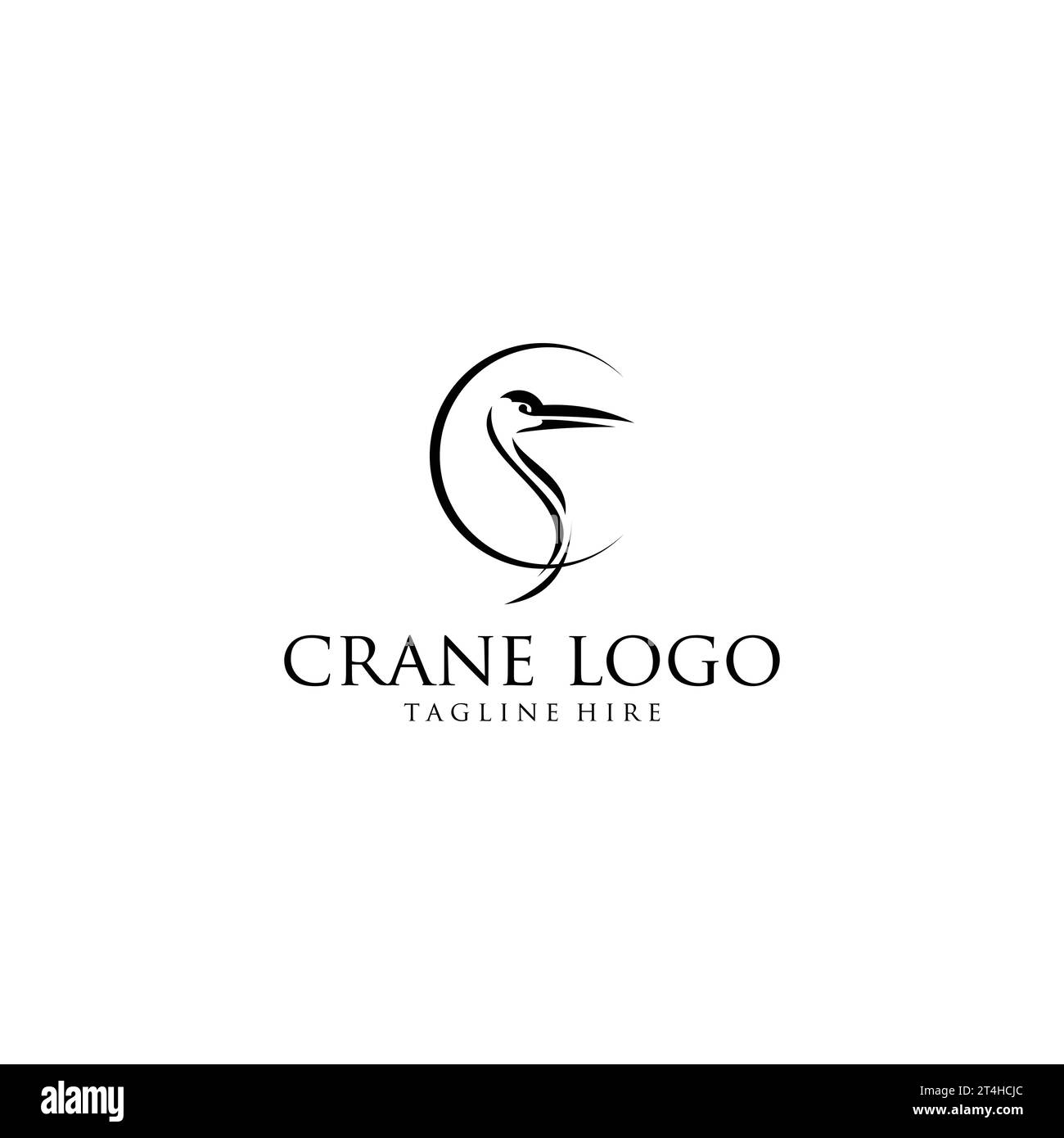 Stork logo black silhouette Royalty Free Vector Image Stock Vector ...