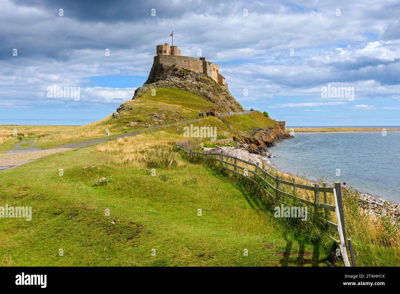 Lindisfarne Castle, 16th century but much altered by Sir Edwin Lutyens in 1901, Holy Island, Northumberland, England, UK Stock Photo