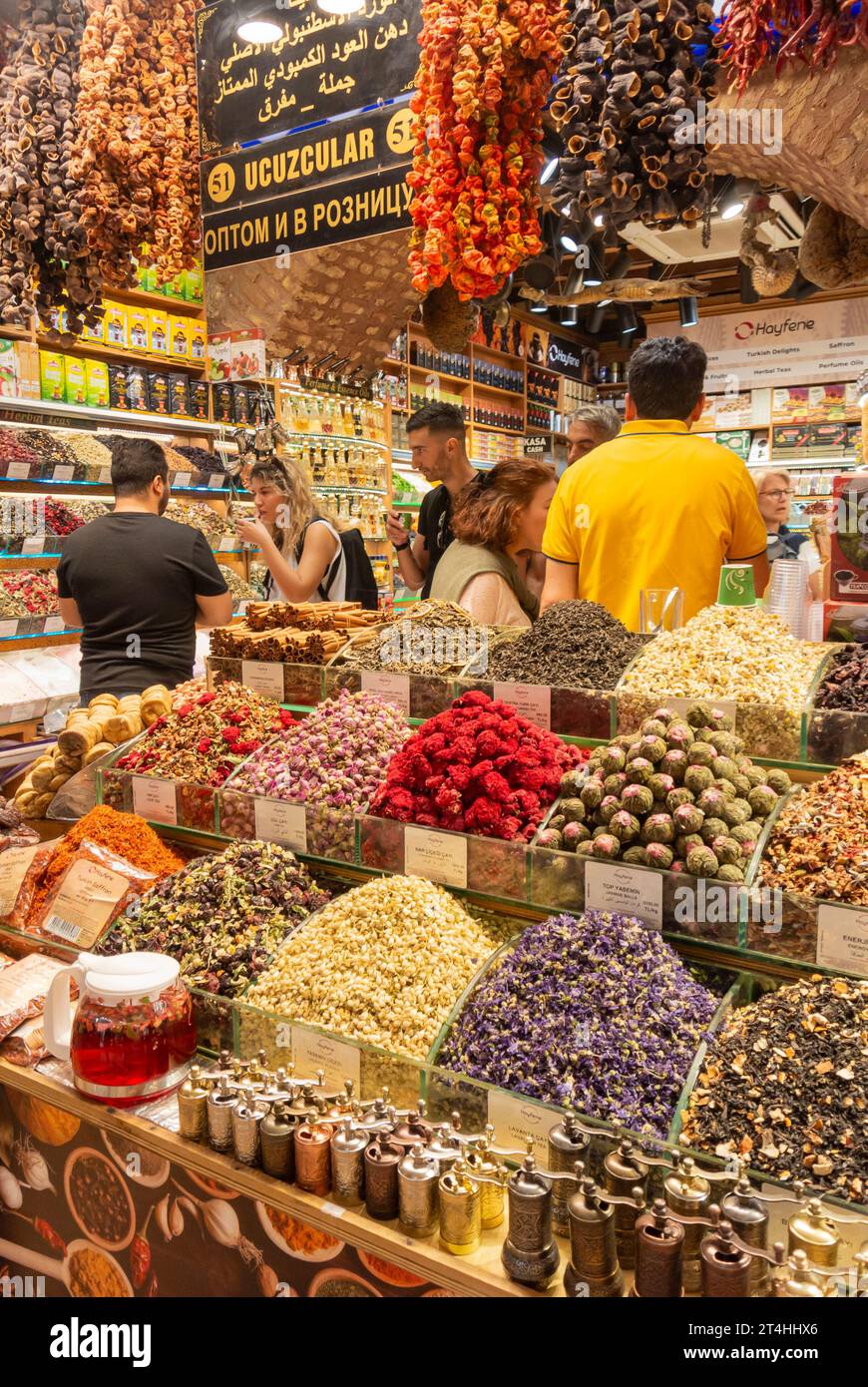 Istanbul, Turkey, 10th of October 2023, The Spice Bazaar (Turkish: Mısır Çarşısı, meaning 'Egyptian Bazaar'), Editorial only. Stock Photo