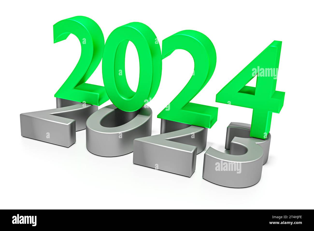 New year 2025 holiday concept. The number 2025 lies at 2023. 3d
