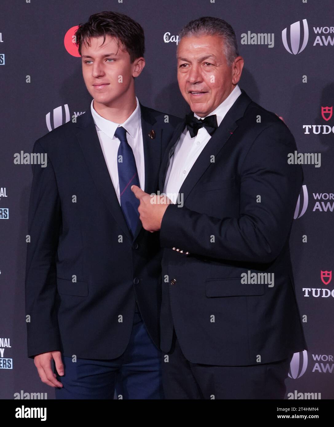 Abdelatif BENAZZI et son fils during the World Rugby Awards 2023 on October 29, 2023 at opéra Garnier in Paris, France - Photo Laurent Lairys / DPPI Stock Photo