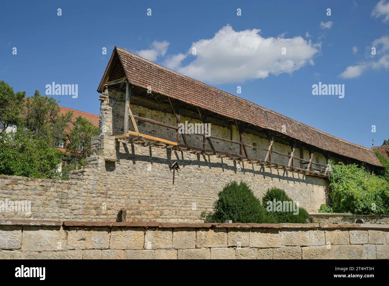 Mauer und Wallanlage, Kloster Bebenbausen, Tübingen, Baden-Württemberg, Deutschland Stock Photo
