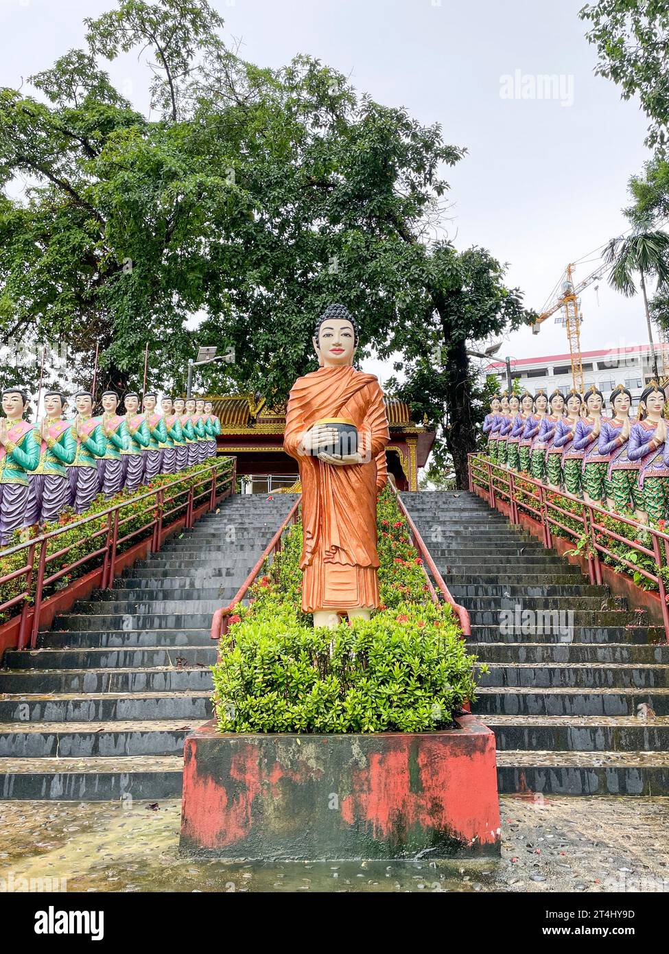 Cambodia, Sihanoukville, Wat Krom, Intra Ngean Pagoda Stock Photo