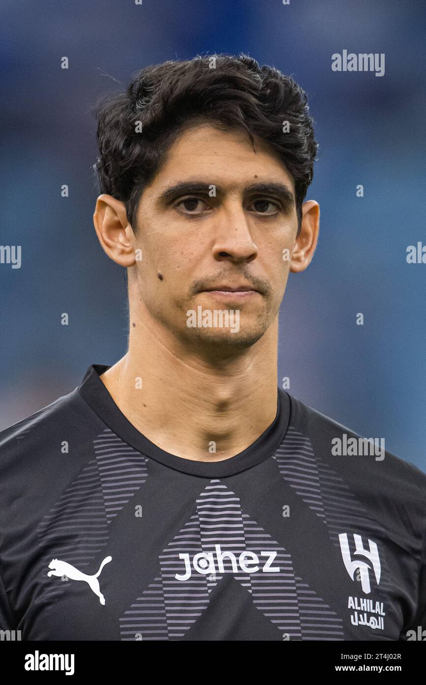 Goalkeeper Yassine Bounou of Al-Hilal SFC during their SAFF Saudi ...