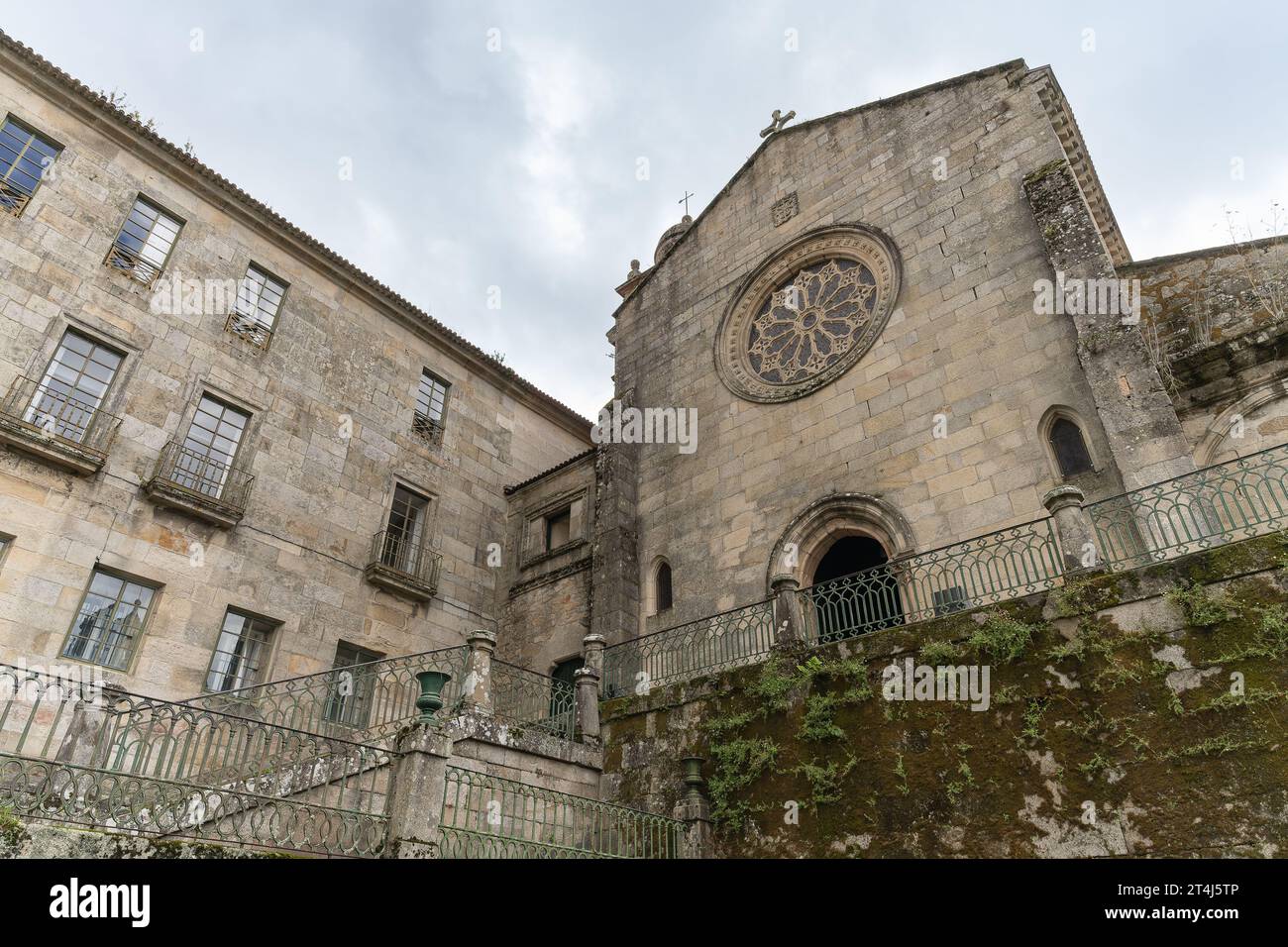View of the church and convent of San Francisco in the city of Pontevedra, in Galicia, Spain. Stock Photo