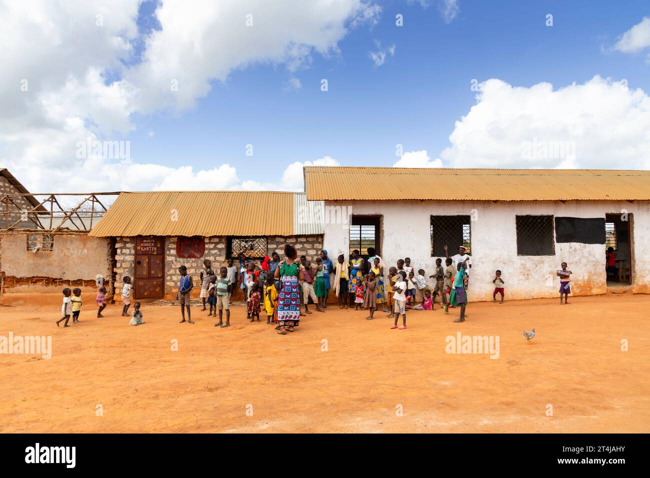 Tsavo Est, Kenya, Africa, 19 August 2023, Children in an orphanage doing some activities Stock Photo