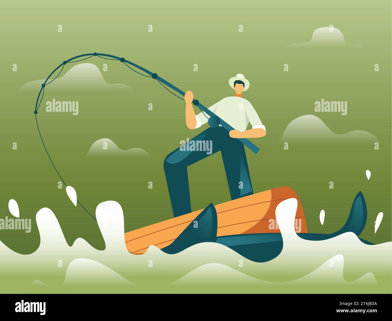 Fisherman group Stock Vector Images - Alamy