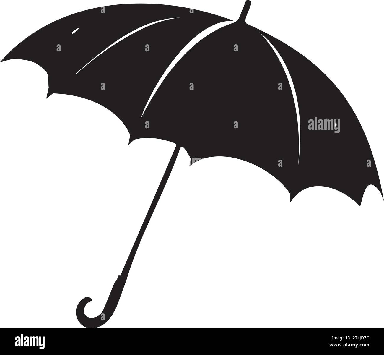 Black Umbrella Silhouette Illustration Vector Stock Vector Image & Art