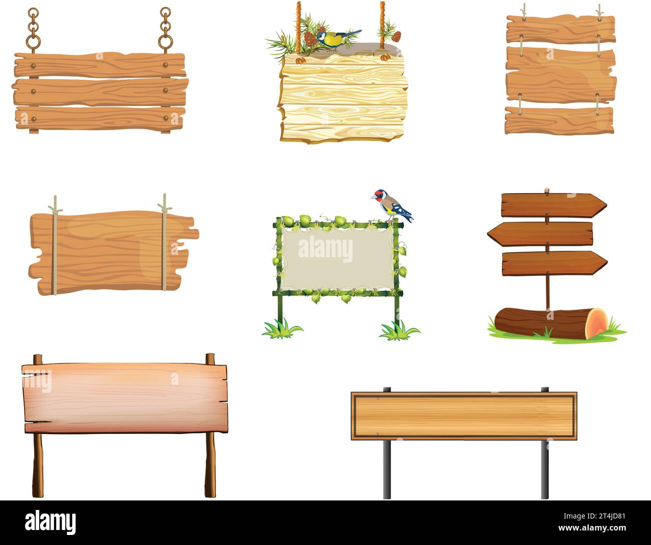 A set several wooden street signs eps 10 Vector Image Stock Vector ...