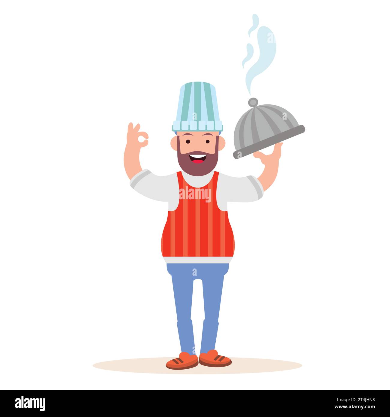 Chef character in a standing position Royalty Free Vector Stock Vector