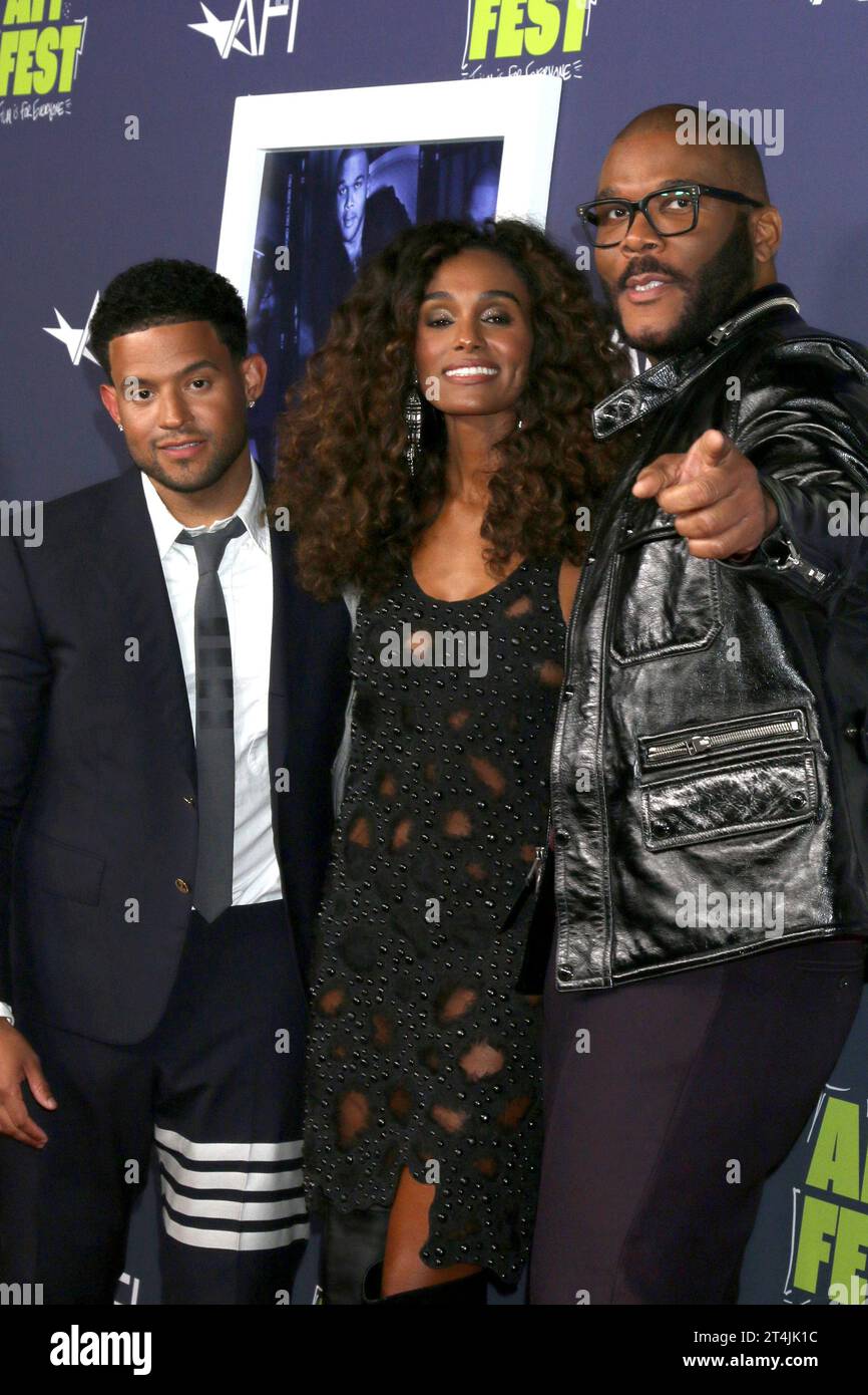 LOS ANGELES - OCT 27: Armani Ortiz, Gelila Bekele, Tyler Perry at the