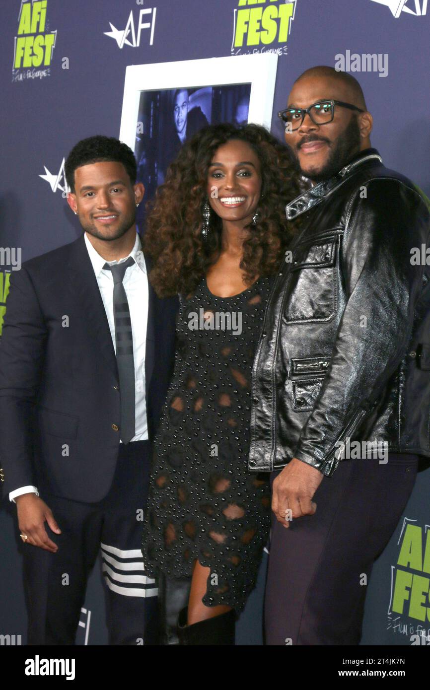 LOS ANGELES - OCT 27: Armani Ortiz, Gelila Bekele, Tyler Perry at the