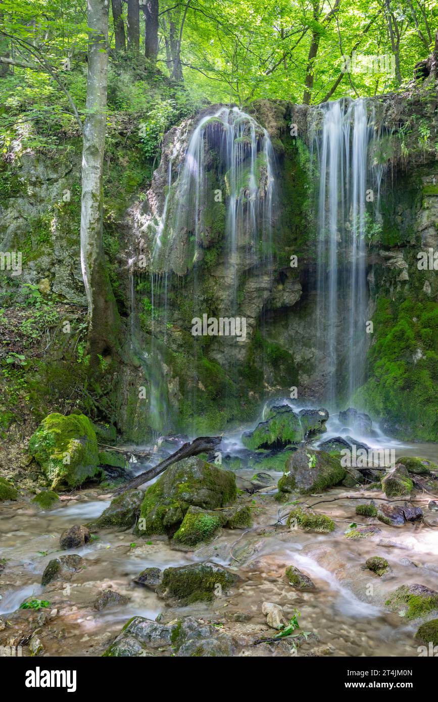 Hajsky waterfall, National Park Slovak Paradise, Slovakia Stock Photo