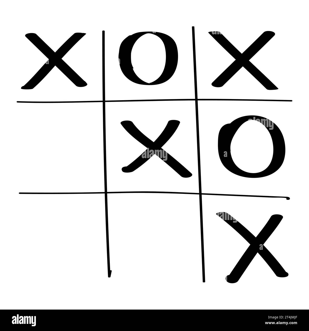 Tic Tac Toe or Naughts and Crosses blank game board with hearts as concept  for love in vector illustration Stock Vector