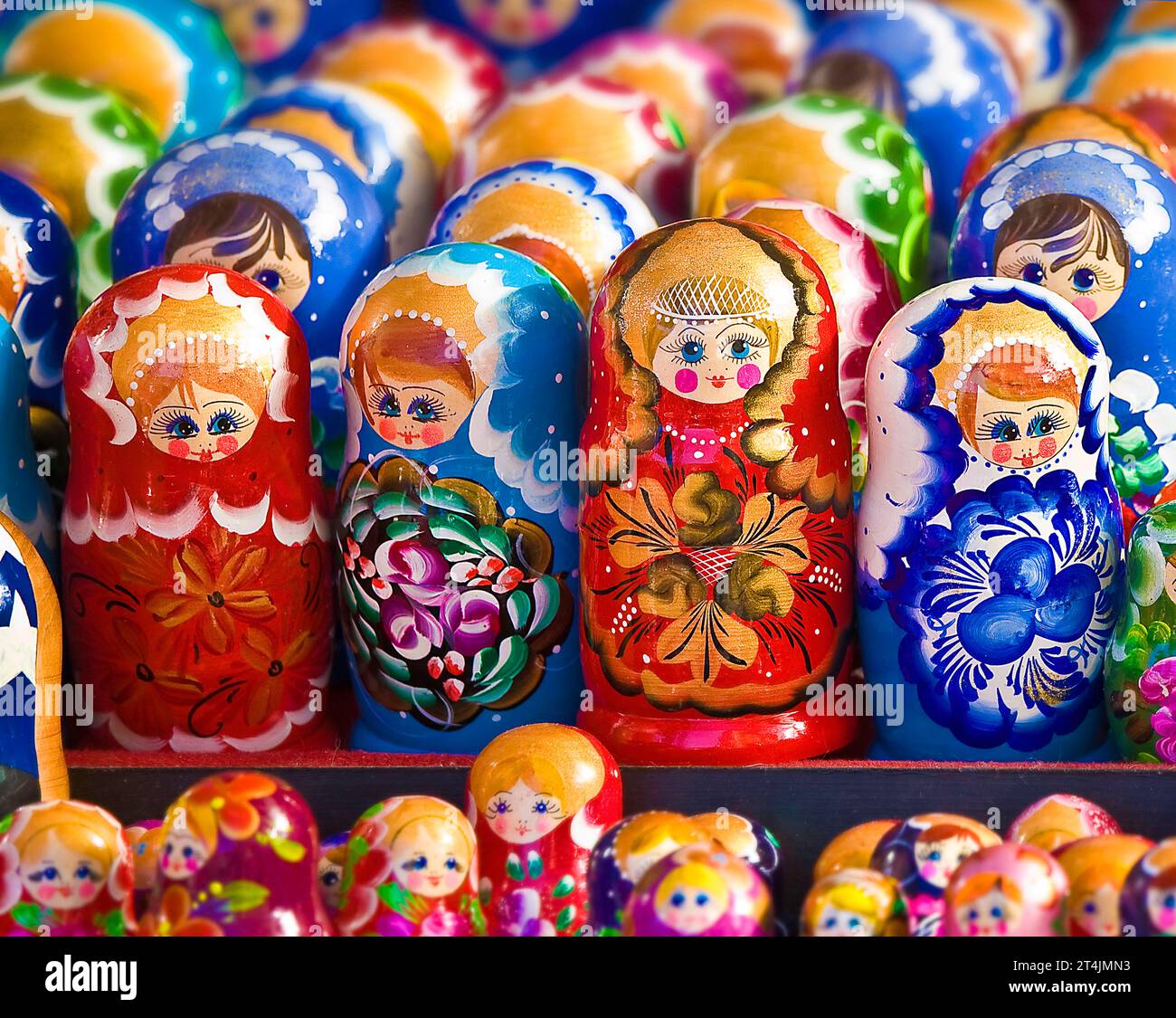 Russian Nesting Dolls at a market in Moscow, Russia Stock Photo Alamy