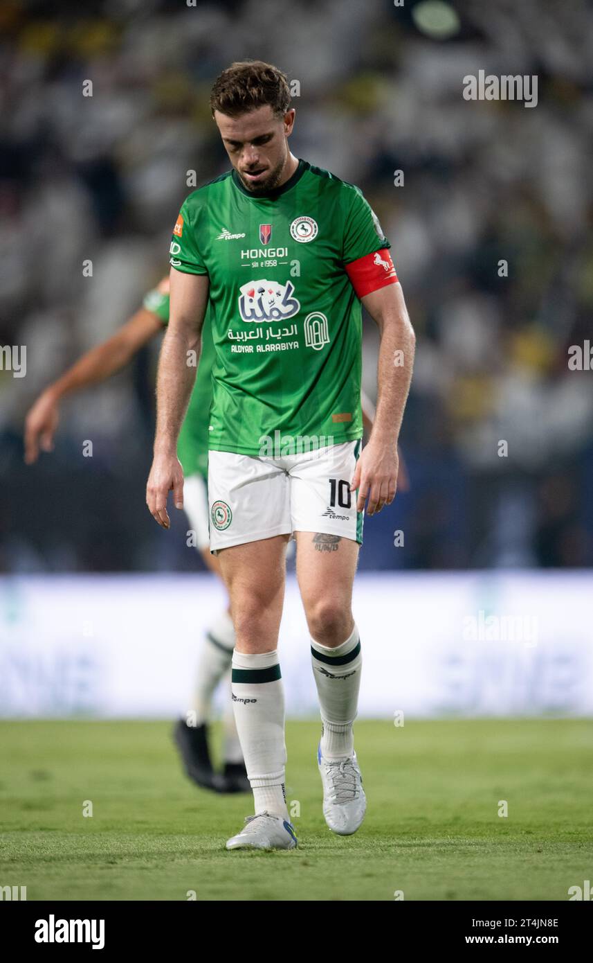 Riyadh, Saudi Arabia. 31/10/2023, Riyadh, Saudi Arabia. October 31, 2023 Jordan Henderson of Al Ettifaq FC during their Round 16 of the SAFF Saudi Arabia KingÕs Cup 2023-24 match between Al Nassr FC and Al Ettifaq FC at Al Awwal Park Stadium on October 31, 2023 in Riyadh, Saudi Arabia. Photo by Victor Fraile / Power Sport Images Stock Photo