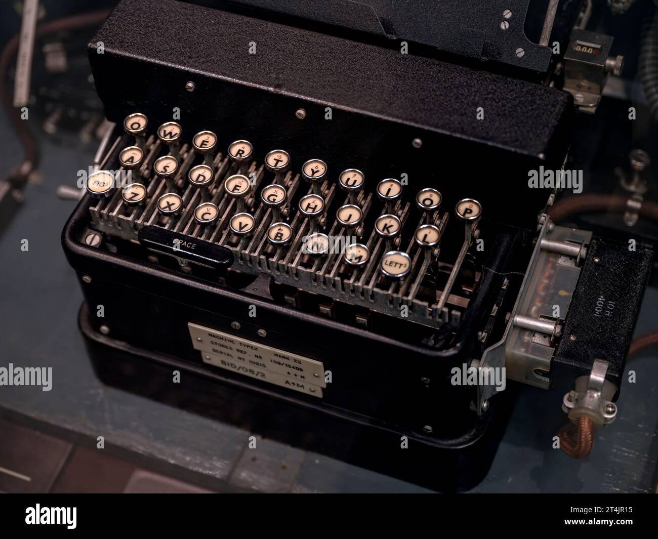 Modified typex machine, a British encryption machine on display in  Bletchley Park, Bletchley. Buckinghamshire, UK Stock Photo - Alamy