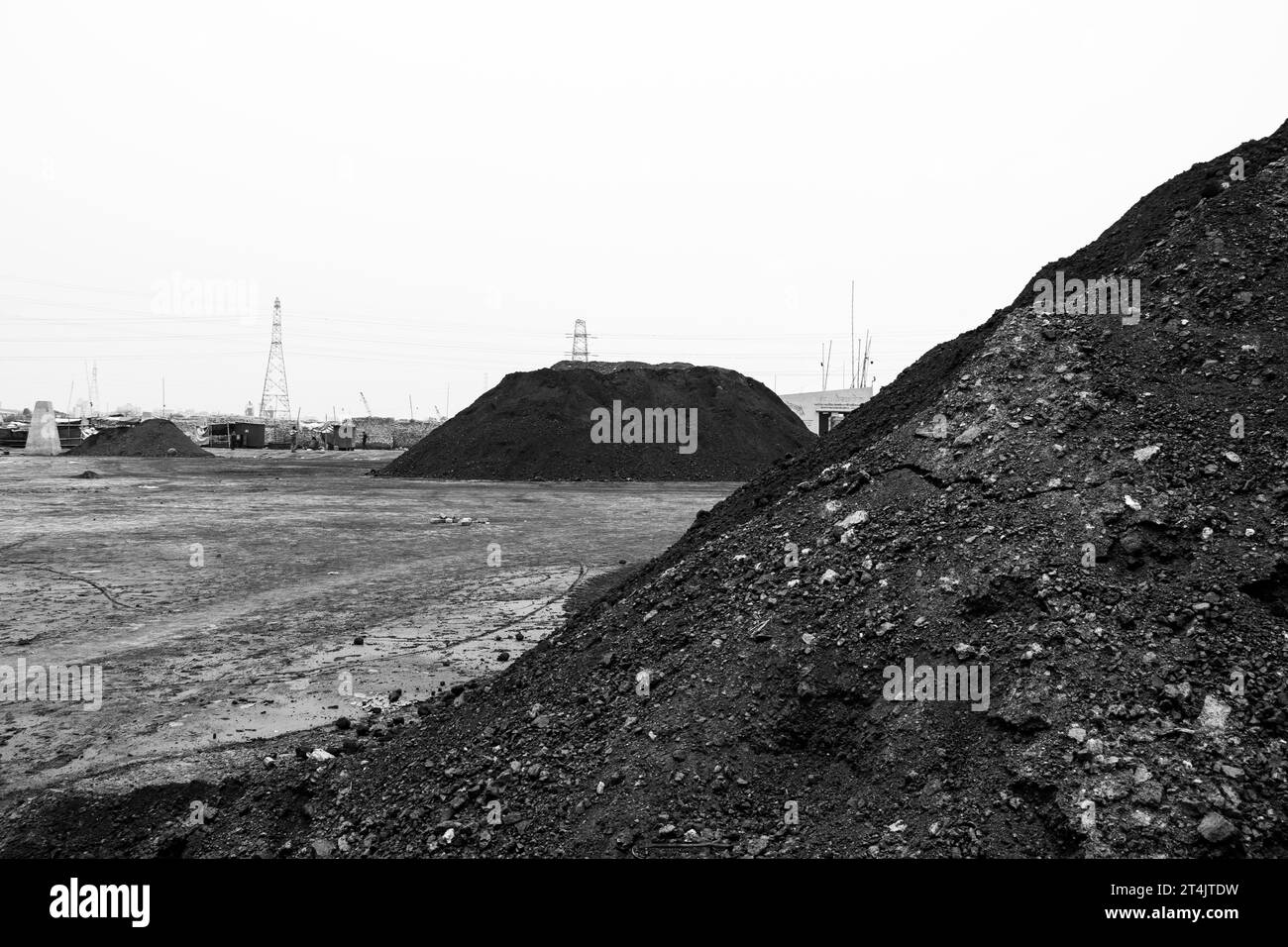 Largest coal business place in Bangladesh. This image was captured on May 29, 2022, from Gabtoli, Bangladesh Stock Photo