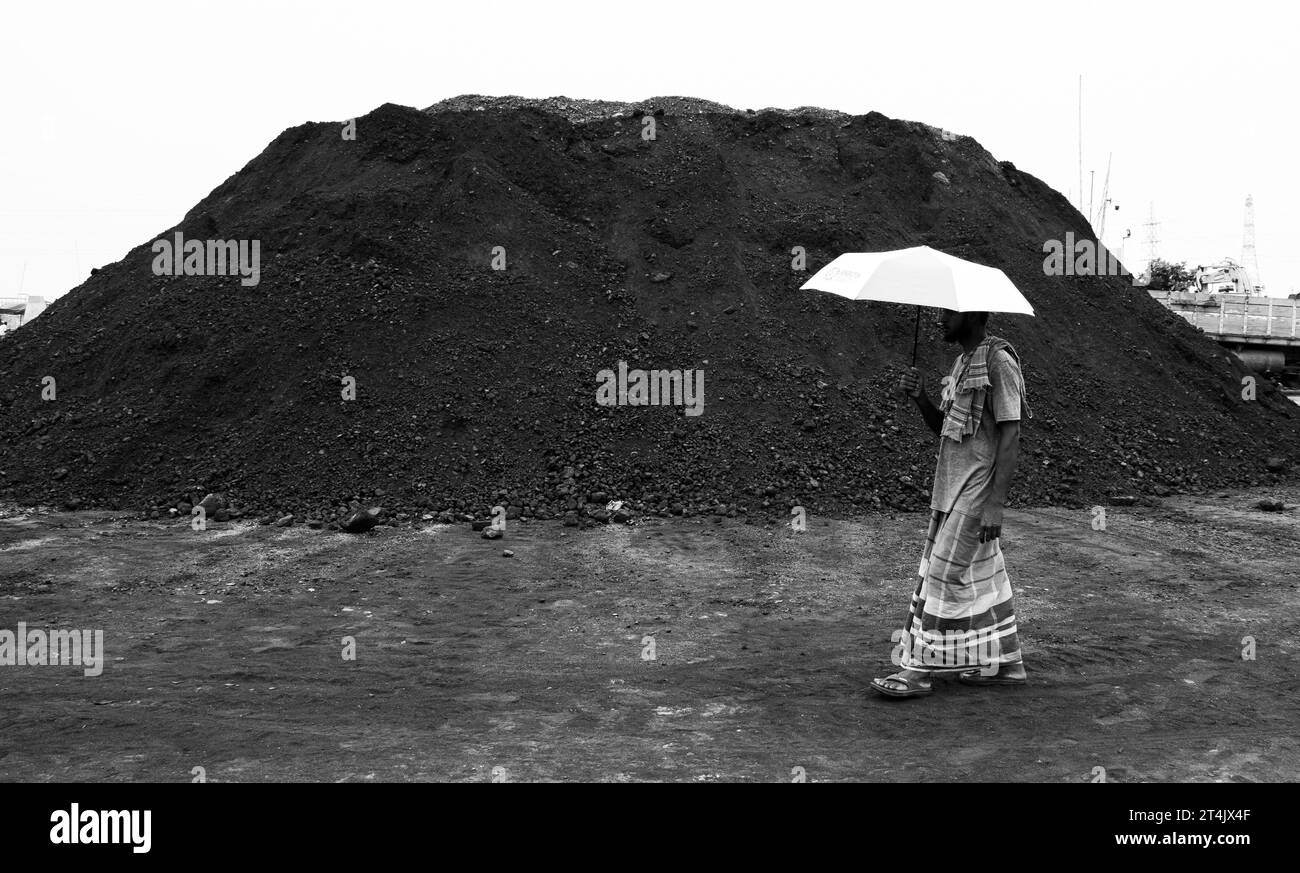 Largest coal business place in Bangladesh. This image was captured on May 29, 2022, from Gabtoli, Bangladesh Stock Photo