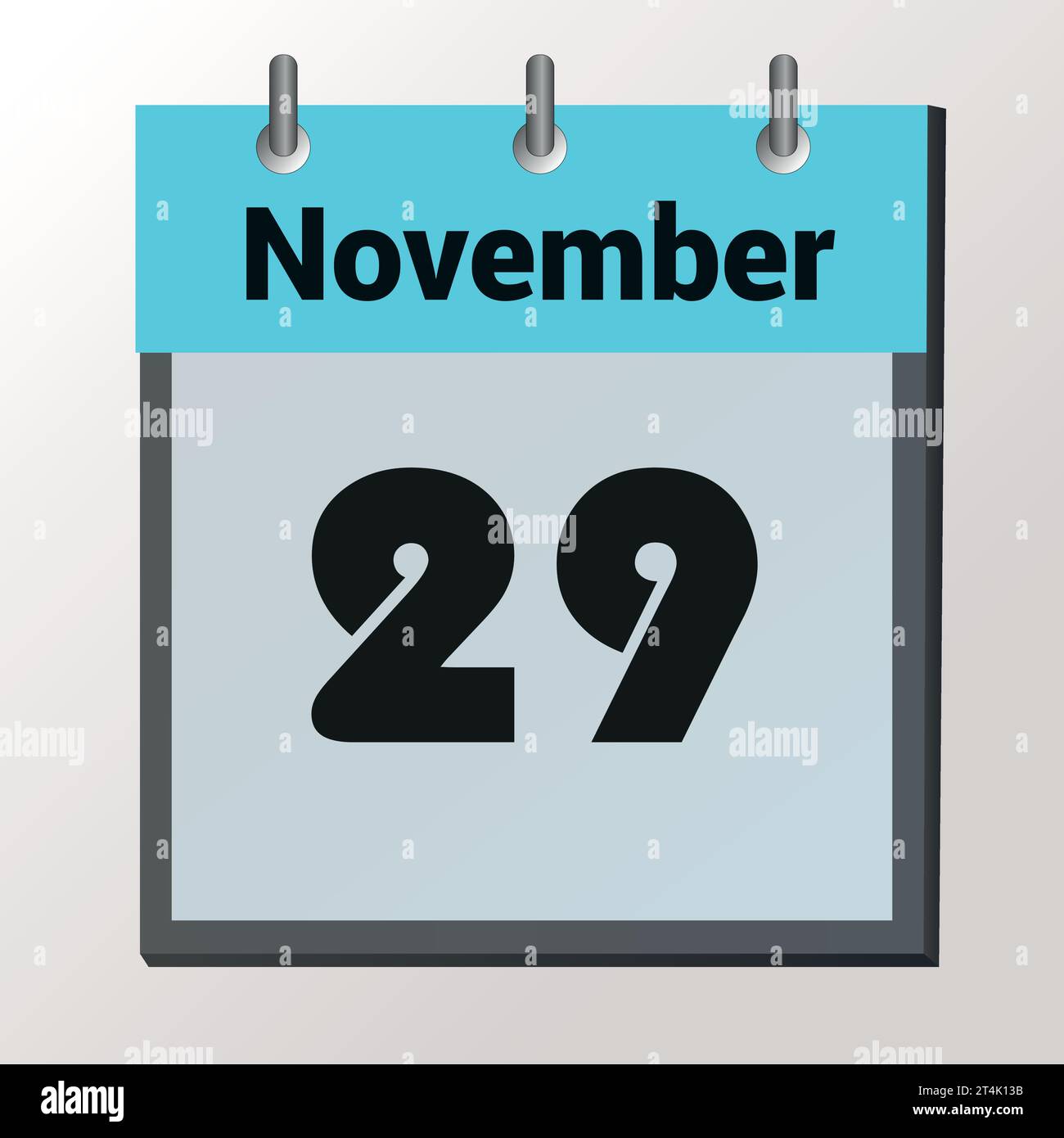 day on the calendar, vector image format, November 29 Stock Vector ...