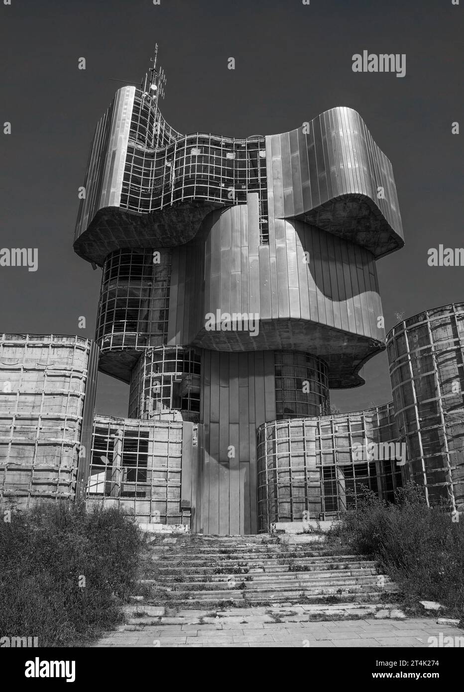 The now derelict Yugoslavera WW2 partisan Monument to the Uprising of
