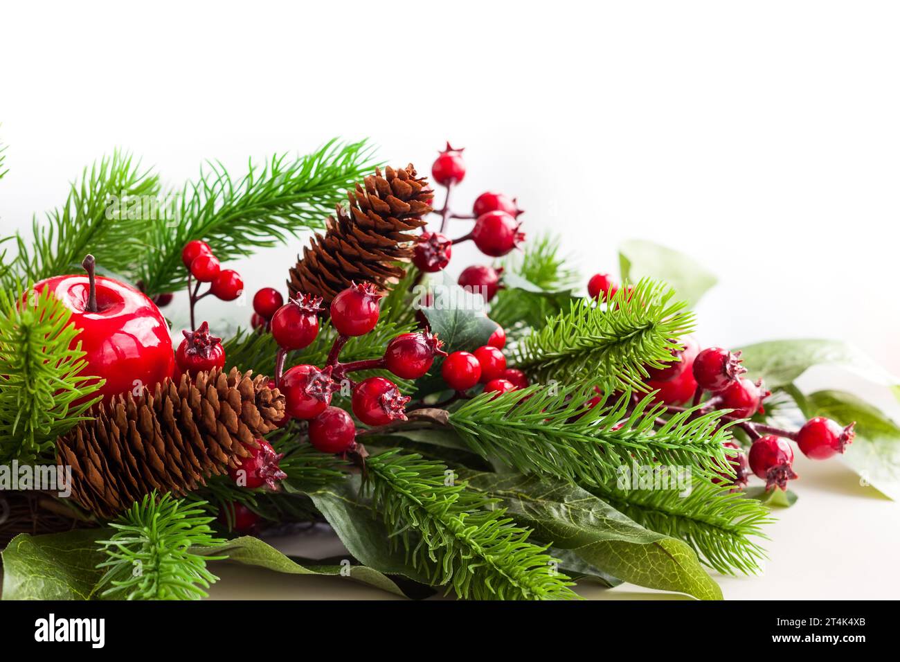 Pine fir cones holly berries hi-res stock photography and images - Alamy