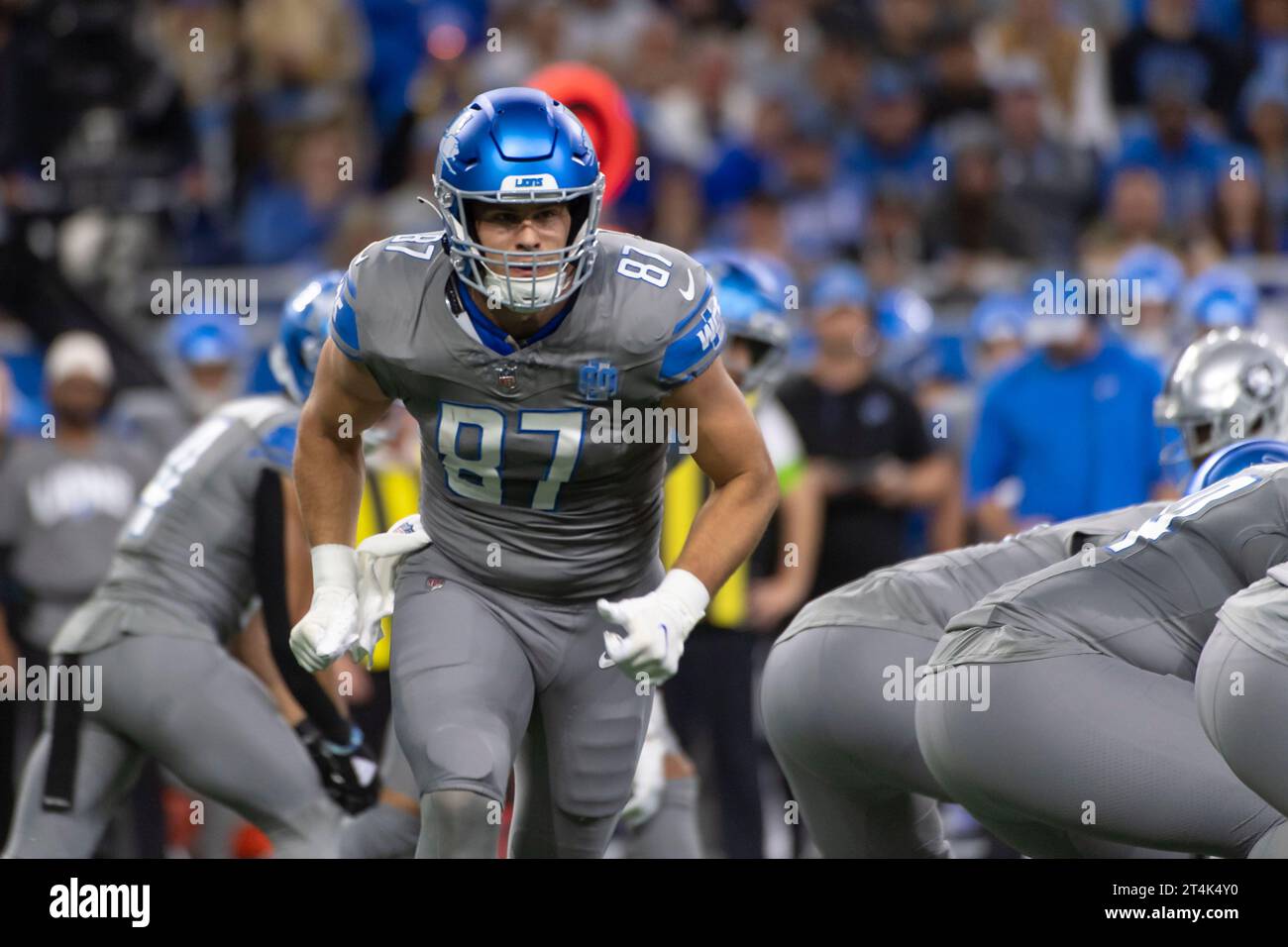 DETROIT, MI - OCTOBER 30: Detroit Lions TE (87) Sam LaPorta goes in ...