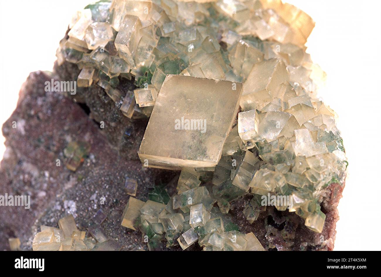 Calcite is a calcium carbonate mineral. Crystallized sample Stock Photo ...