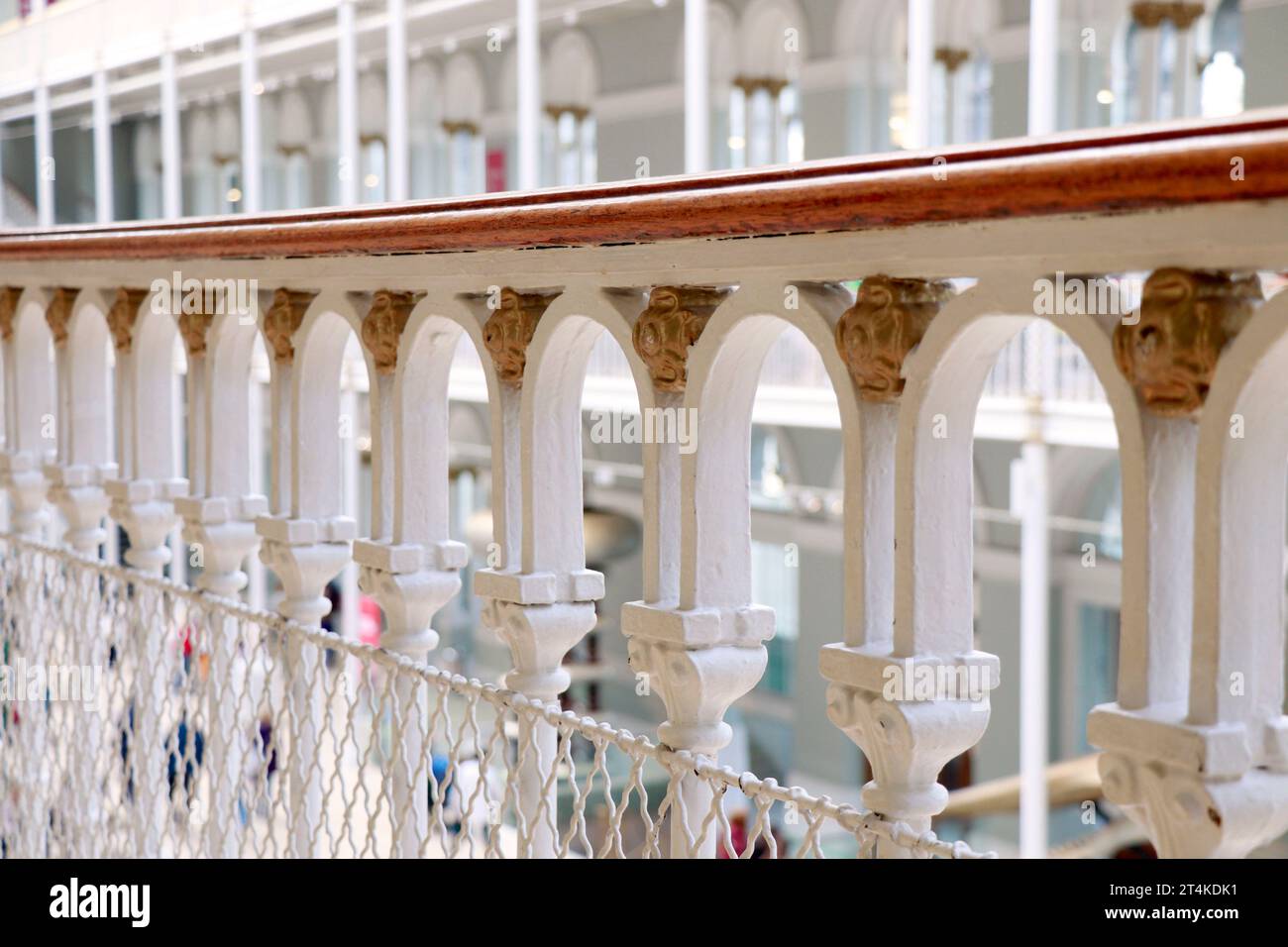 wrought iron railings and wrought iron details in the National Museum, Edinburgh Stock Photo Alamy