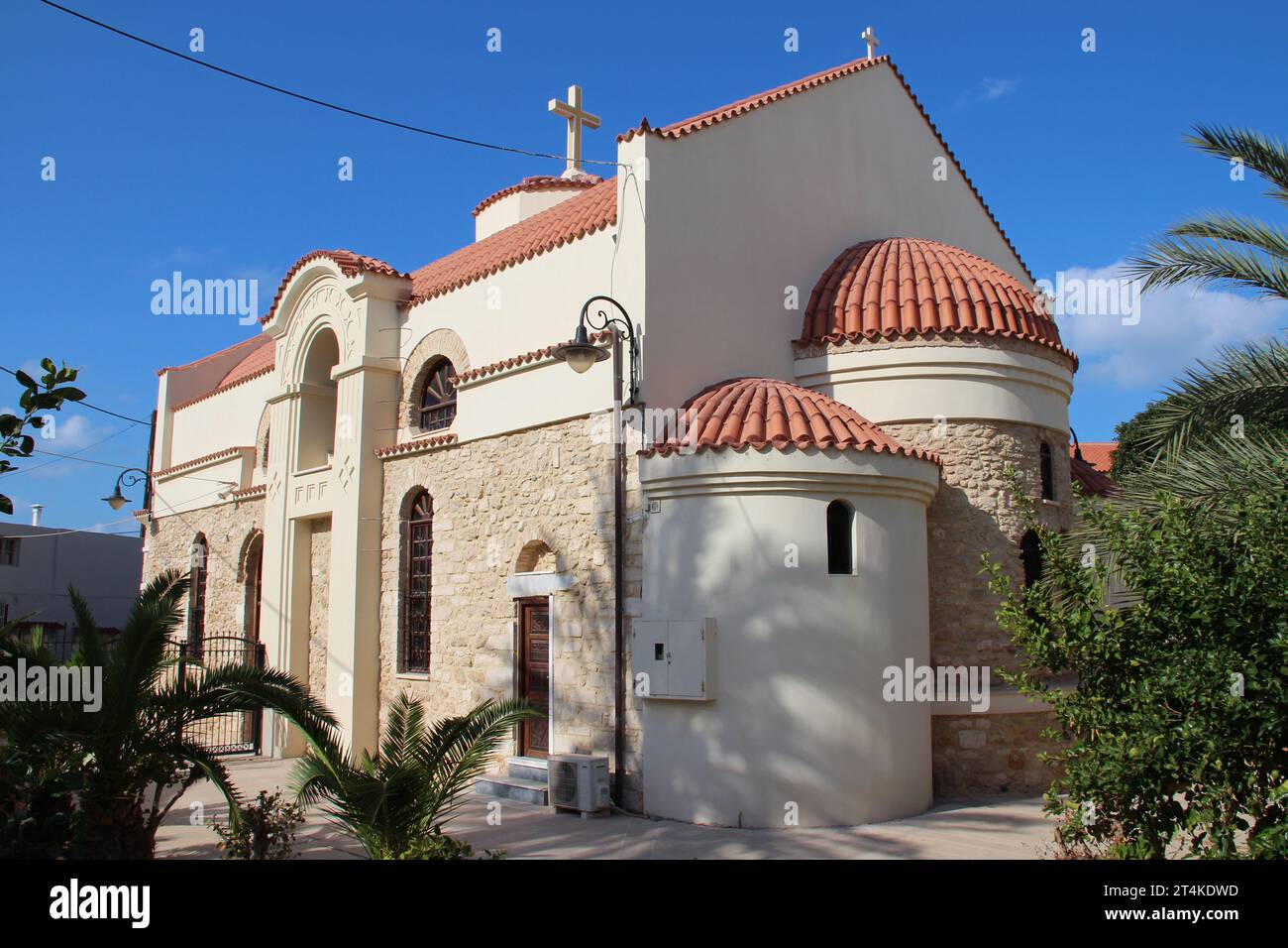 orthodox church (holy trinity) in heraklion in crete in greece Stock Photo