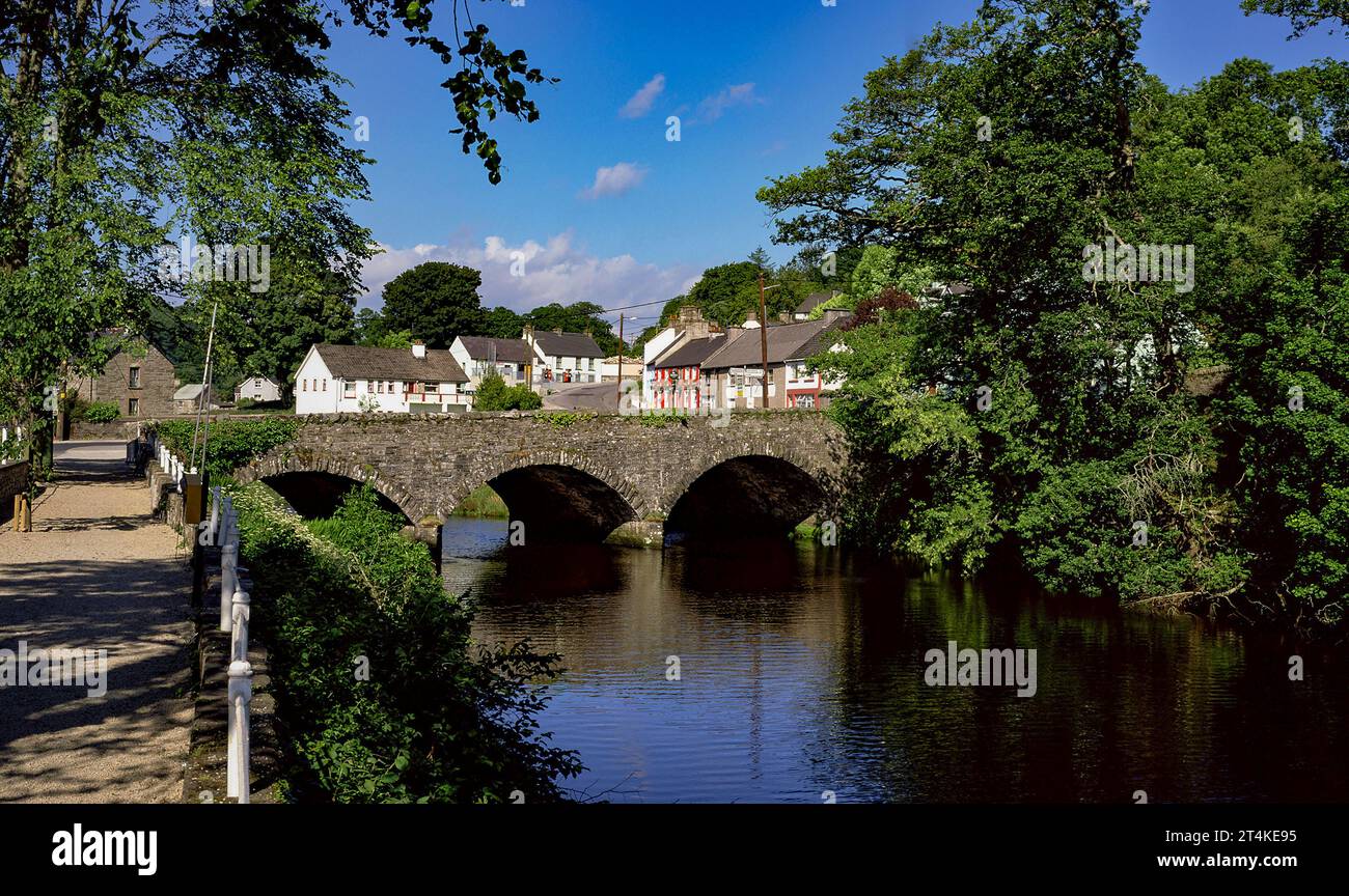 The River Lennon at Ramelton, Rathmelton, County Donegal, Ireland Stock Photo