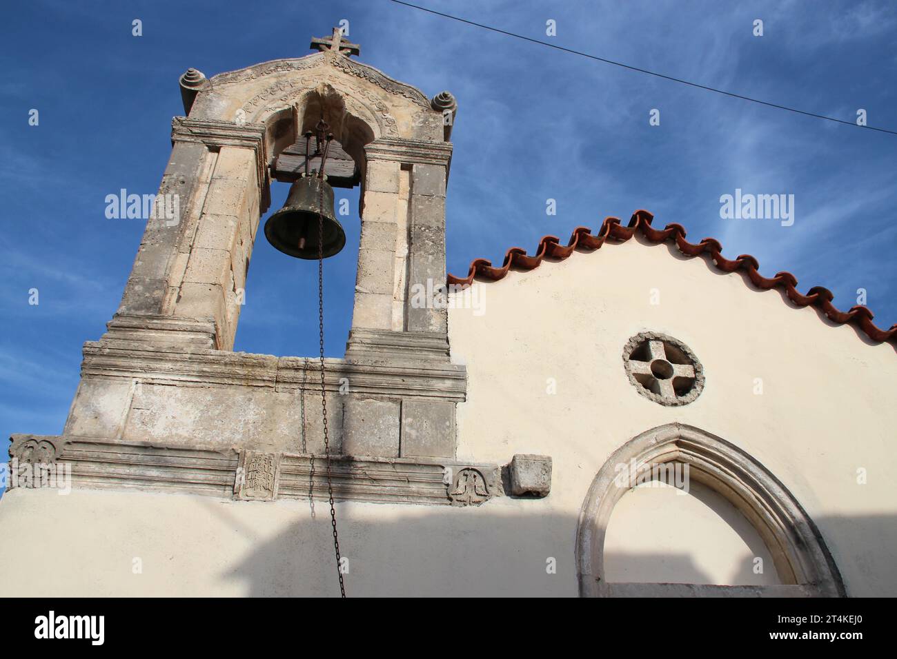 orthodox church (archangel michael) in margarites in crete in greece Stock Photo