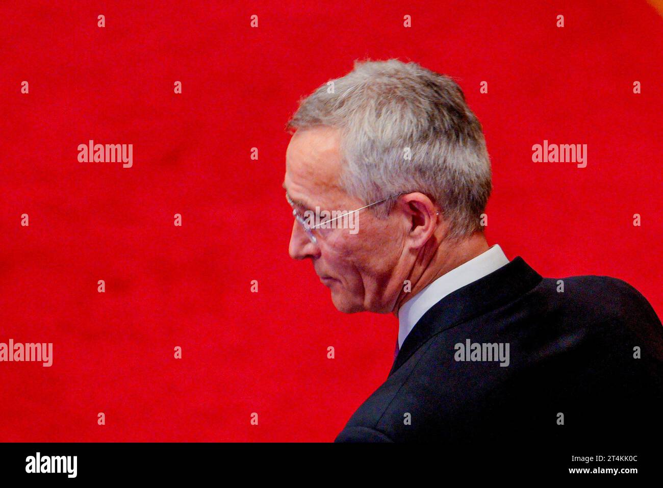 Oslo 20231031.NATO Secretary General Jens Stoltenberg at the opening of ...