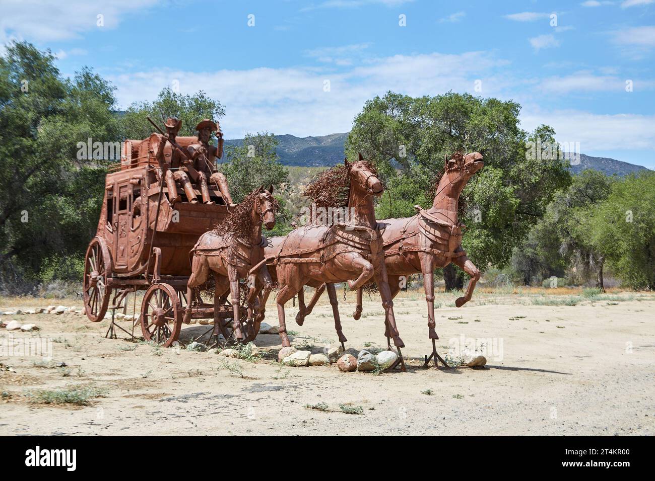 Aguanga, California, USA. 11th Aug, 2014. The large metal sculptures of Richard Breceda along Hwy 79 and at his nearby gallery in Aguanga California. (Credit Image: © Ian L. Sitren/ZUMA Press Wire) EDITORIAL USAGE ONLY! Not for Commercial USAGE! Stock Photo