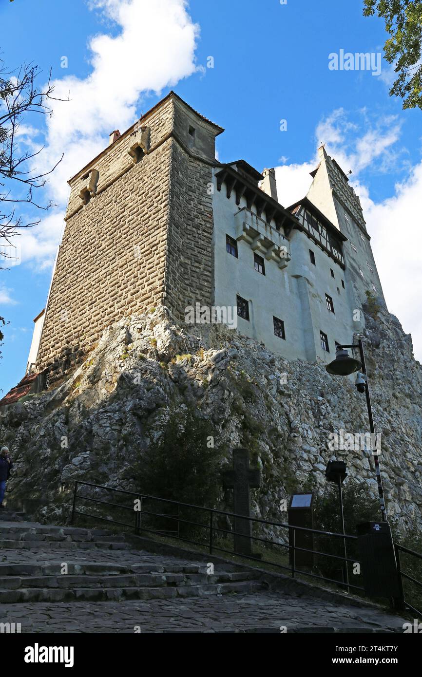 Bran Castle (seen from east), Bran, Braşov County, Transylvania, Romania, Europe Stock Photo