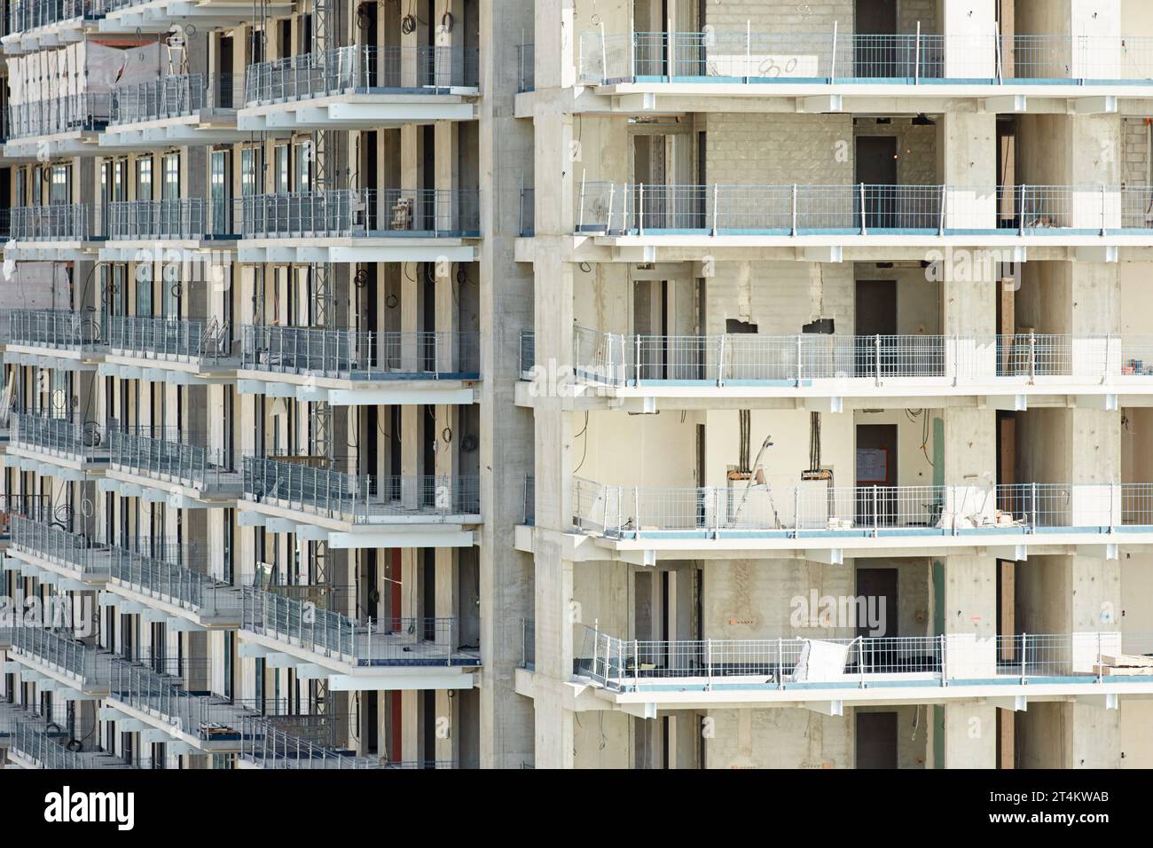 Monaco, Monte-Carlo, facade of new building, The Construction of the ...