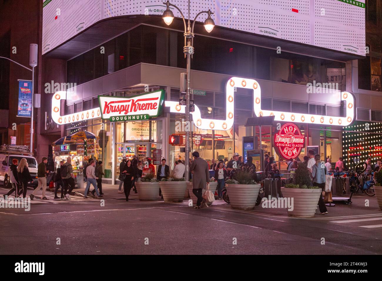 Krispy Kreme Doughnut store, Times Square, New York City, United States of America. Stock Photo