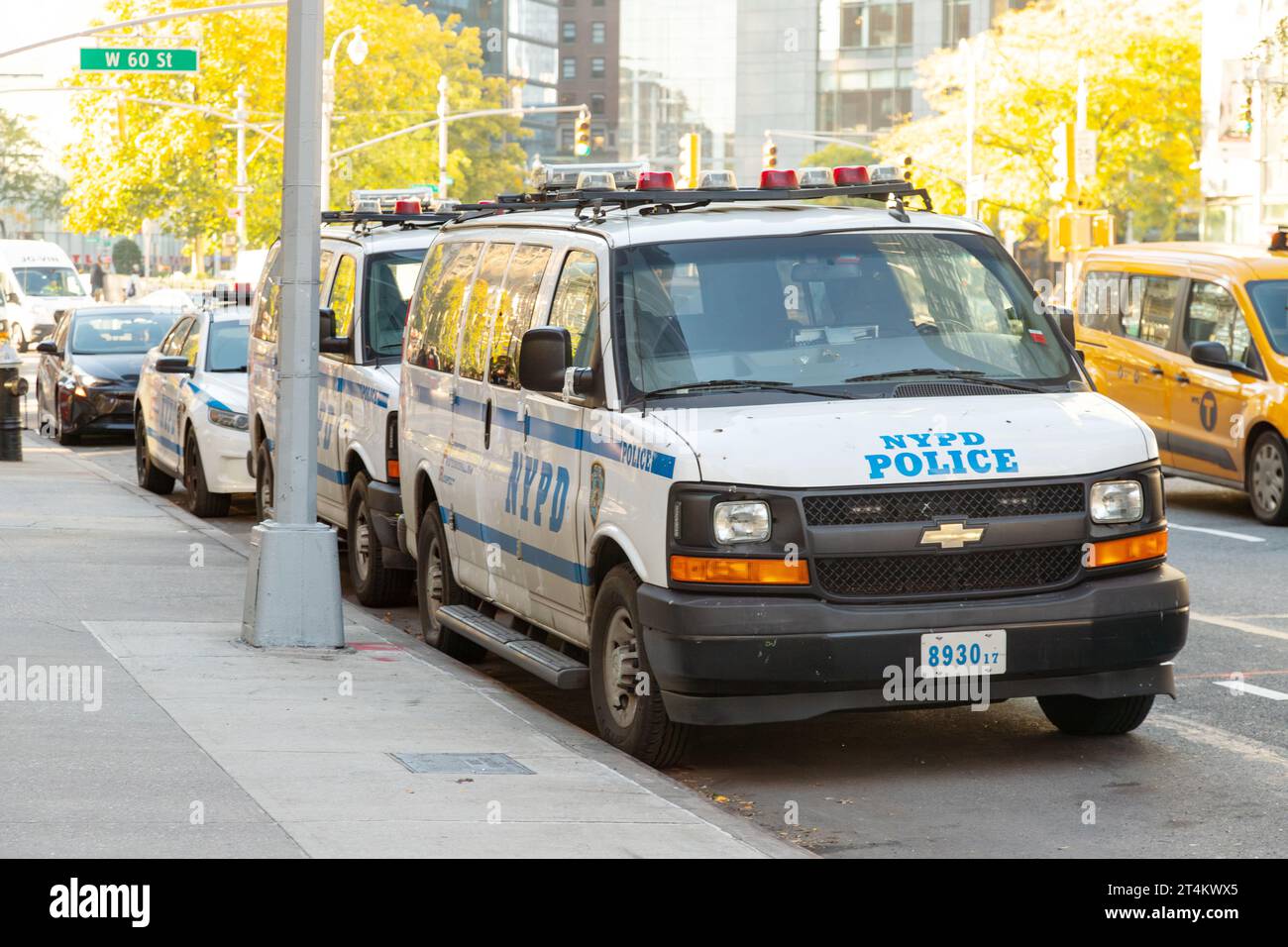Police van, NYPD police truck, New York, United States of America. Stock Photo