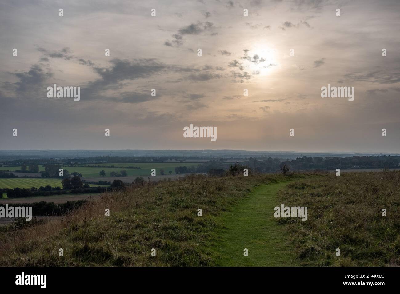 Views from Wittenham Clumps, Oxfordshire Stock Photo