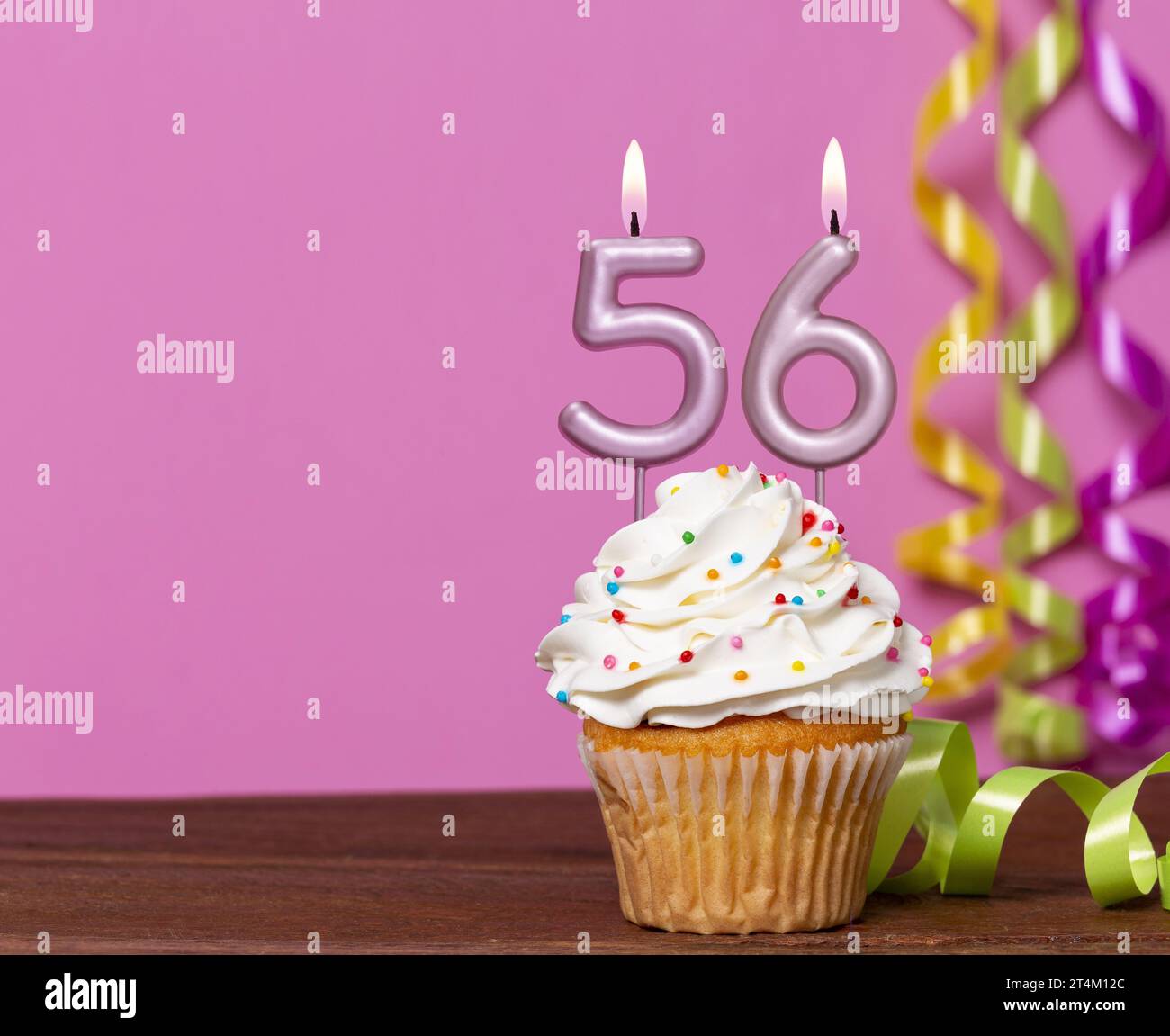 VSHILI 56 & 65 Birthday Candles - Pink Number Cake Candles, Cake Topper Decor For Milestone Birthdays - View #6